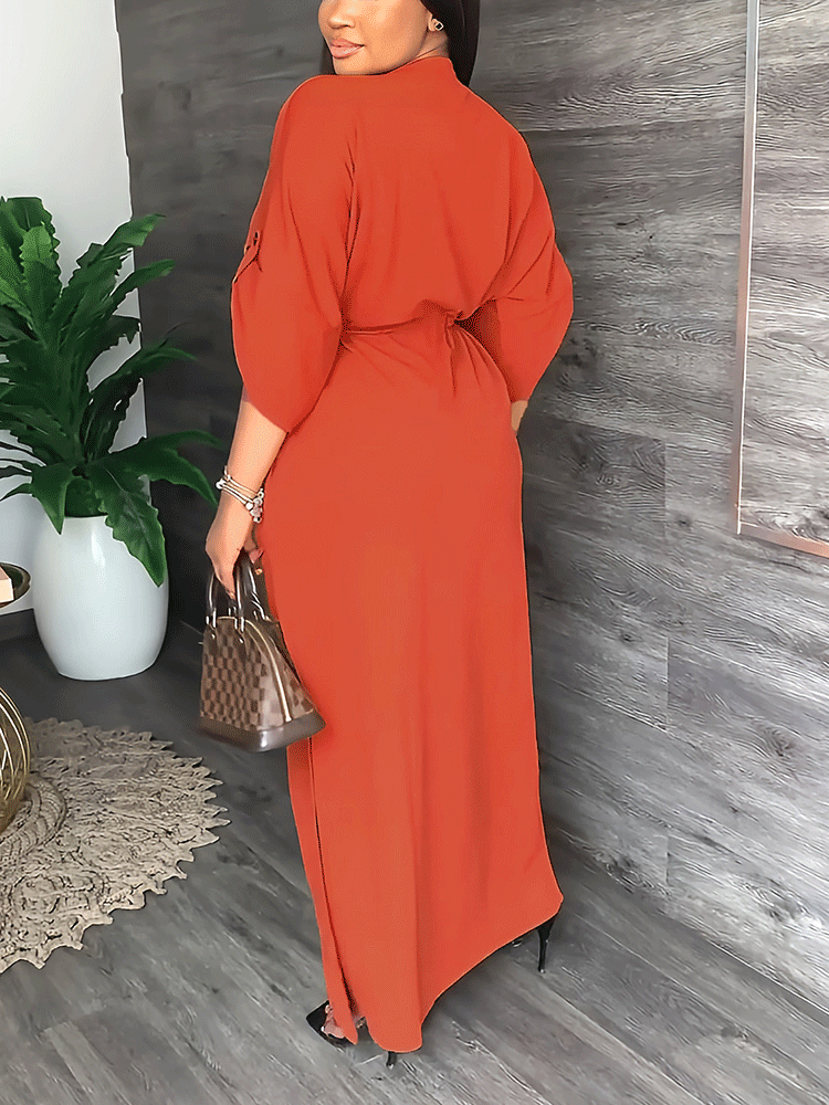 V-neck Split Maxi Dress Maxct