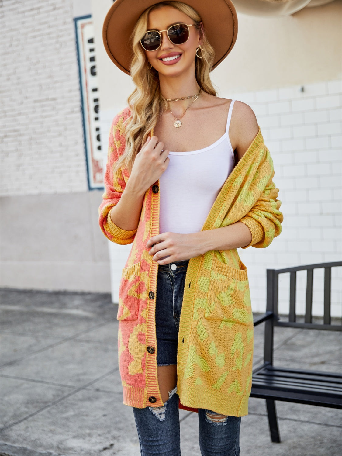 Maxct &Leopard Button Down Longline Cardigan