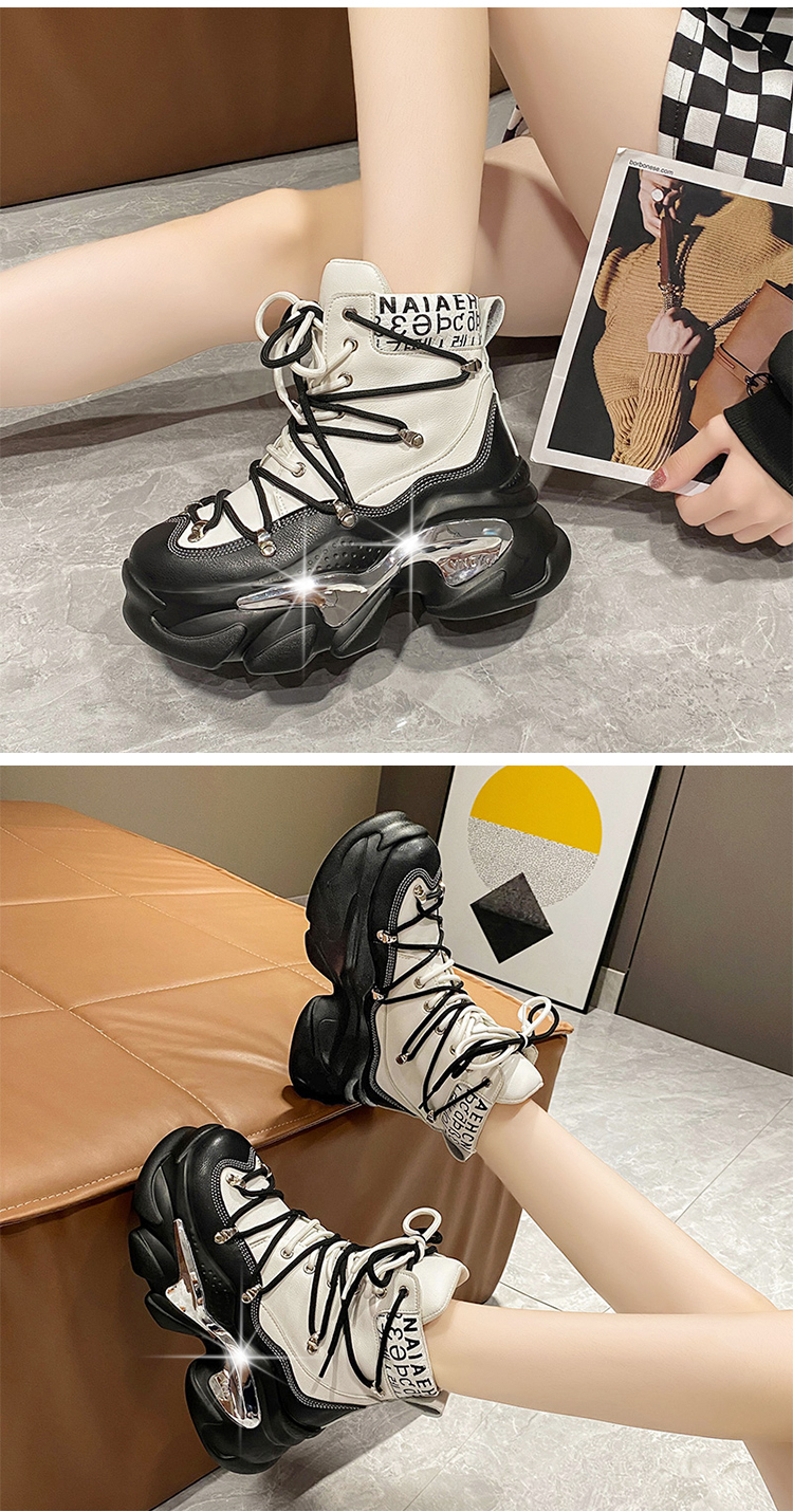 High Platform Motorcycle Women's Boots - true deals club