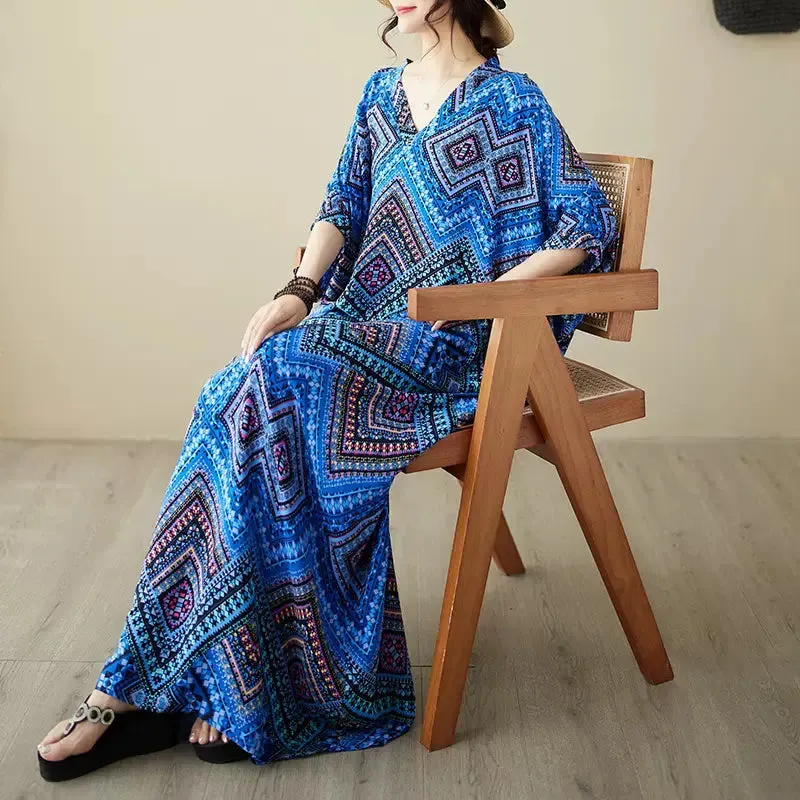 Maxct Women Breezy Floral Maxi Dress