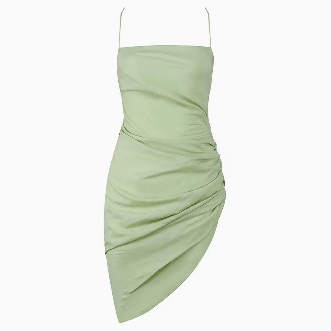 Ruched Side Designer Party Dress for Women Maxct