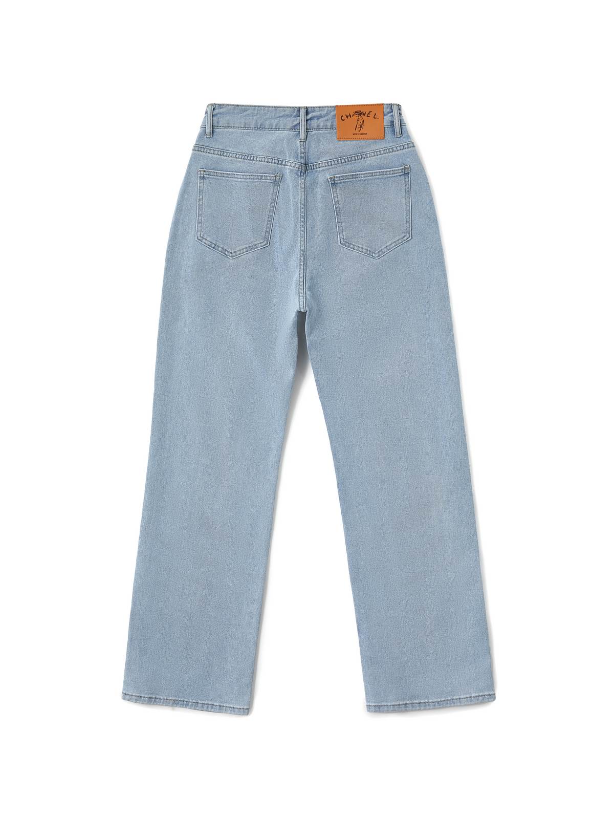 Light Wash Straight Boyfriend Jeans Maxct