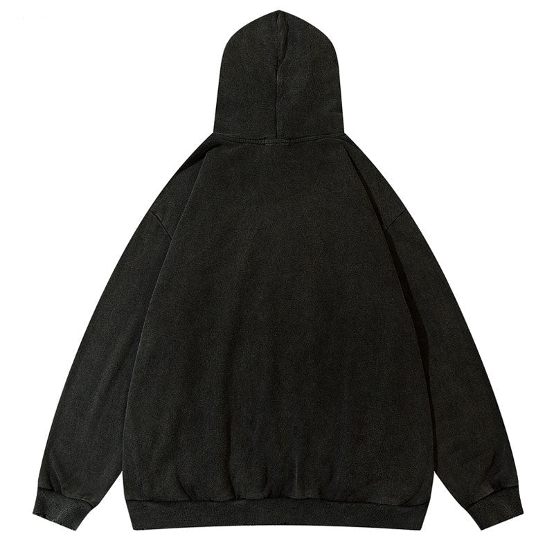 Unisex Harajuku Punk Gothic Pullover Black Hoodie Maxct