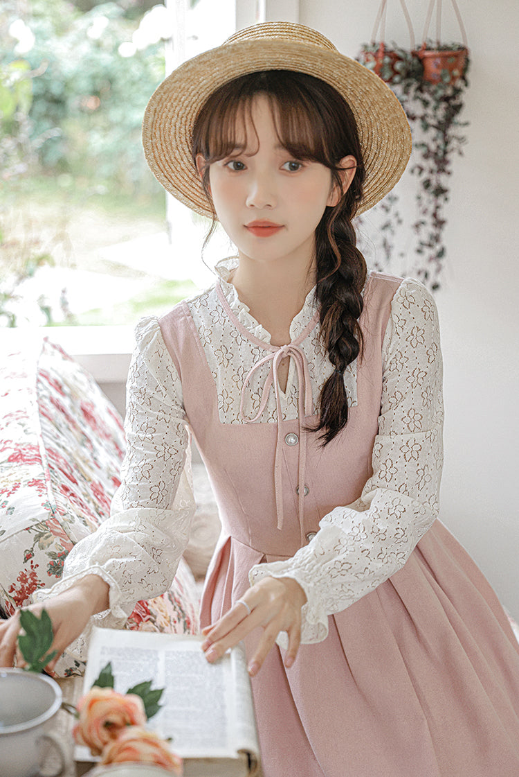 Floral Lace Twofer Midi Dress Maxct