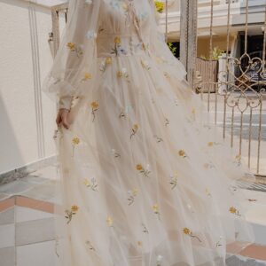 Butterfly Garden Tulle Maxi Dress Maxct