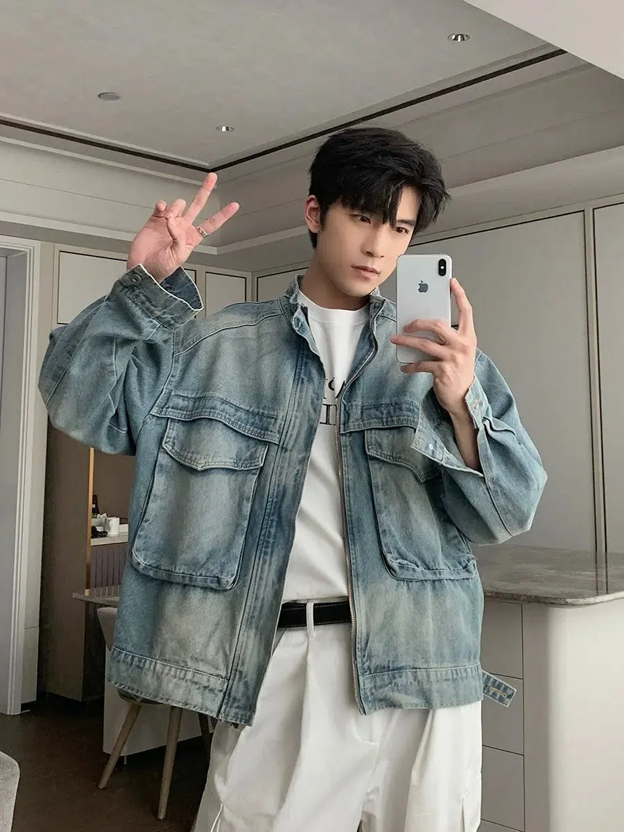 Maxct Washed Light Blue Denim Jacket