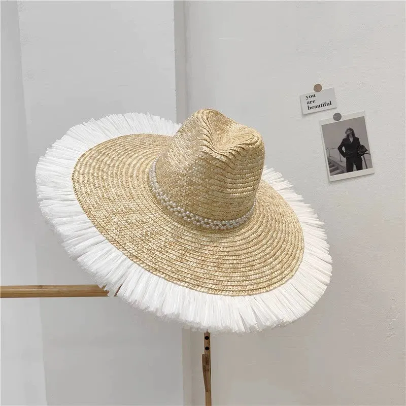 Maxct Sun Hat Fashion Wind Straw Women's Burrs Straw Hat