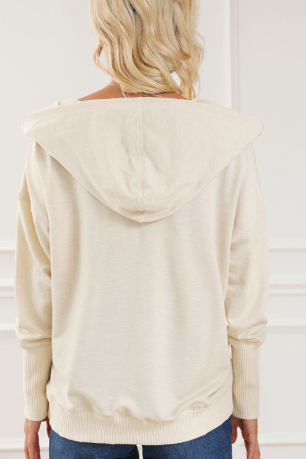 Maxct &Quarter Snap Long Sleeve Hoodie