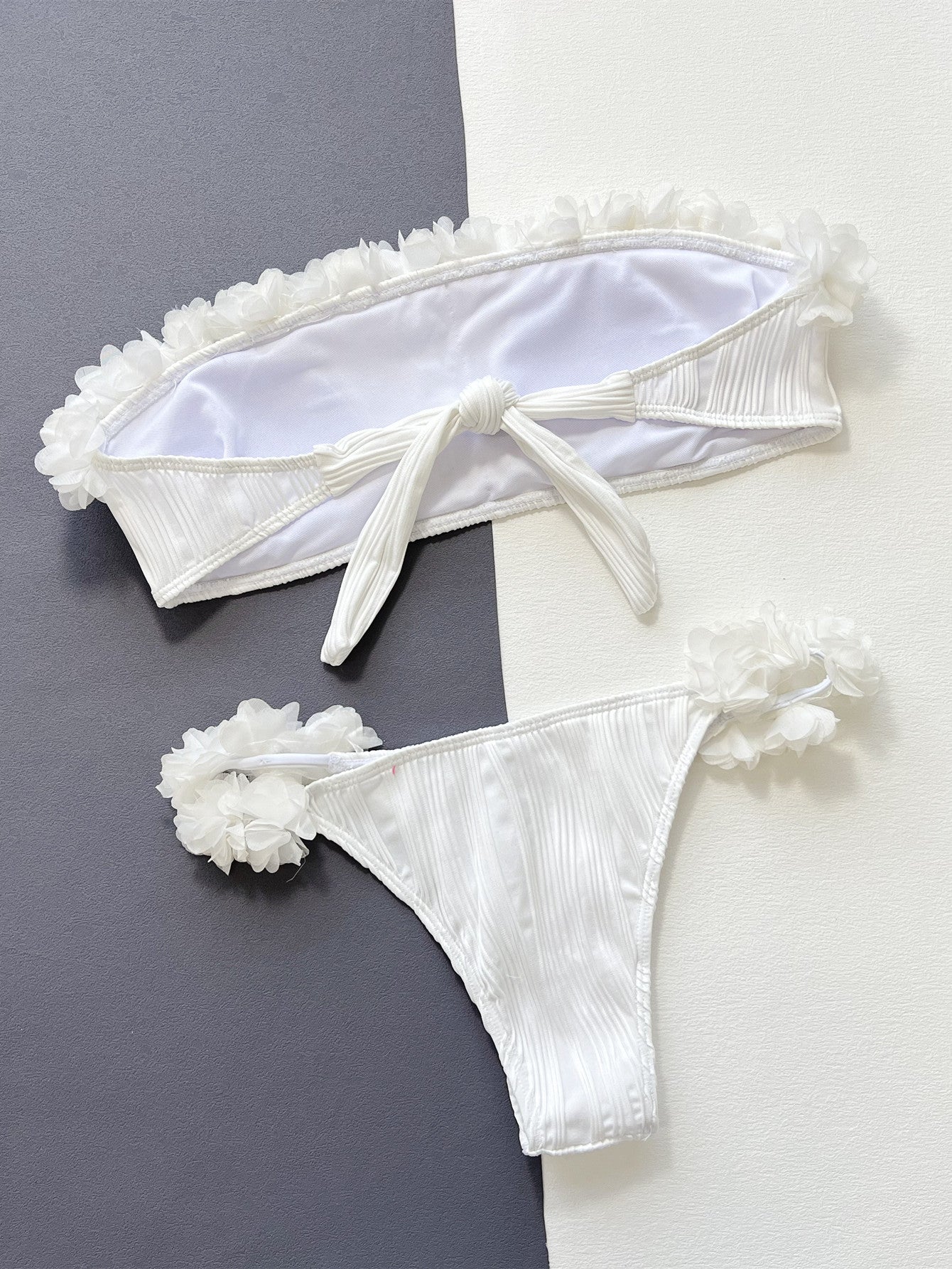 Maxct &Applique Tie Back Two-Piece Bikini Set