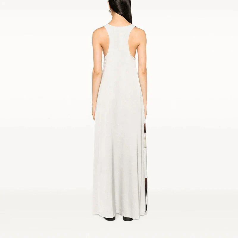 Maxct- Women Abstract Sexy Seduce Printed Dress Tank Camisole Sleeveless Dresses Wild Printed Casual Wear Streetwear Outfit