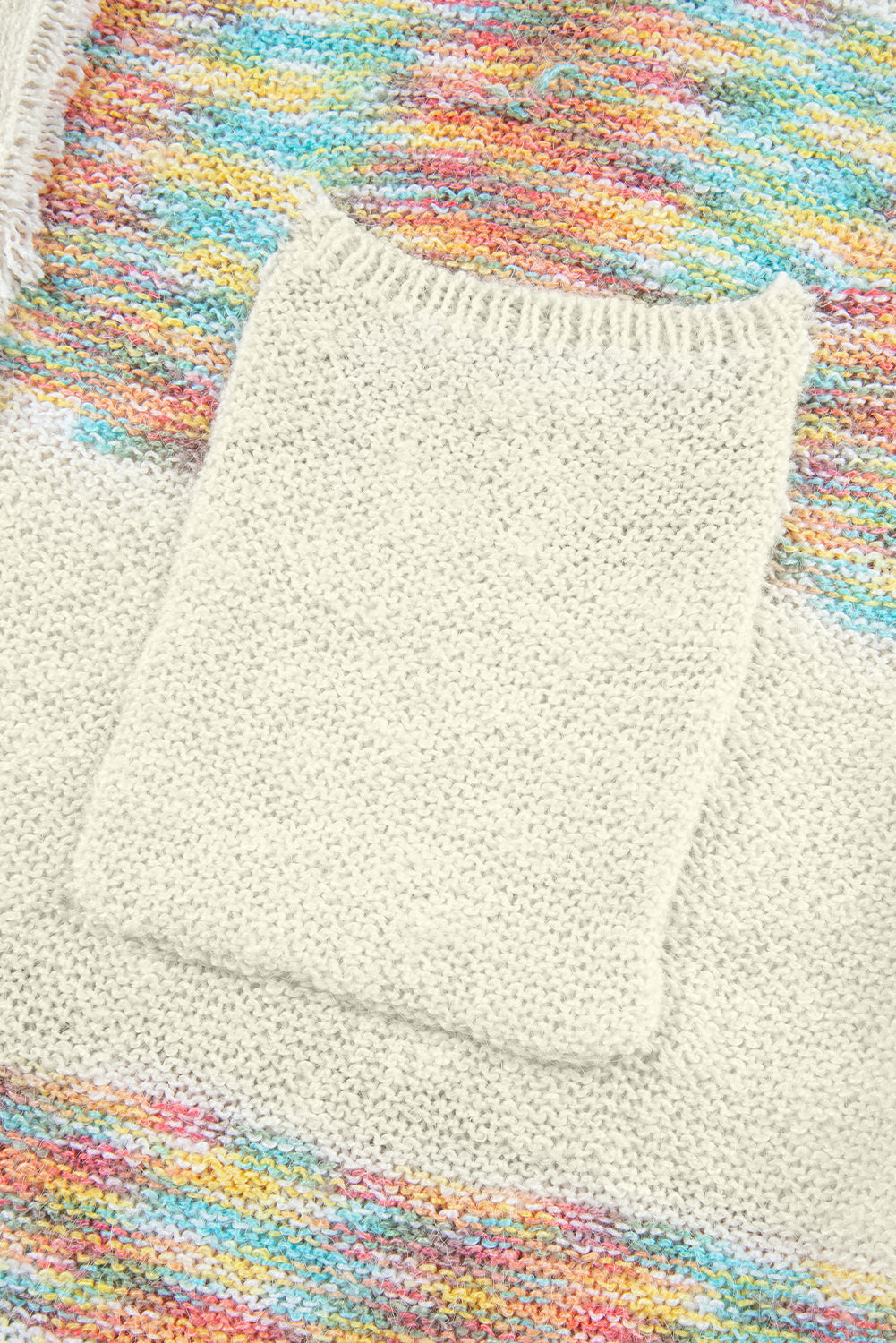 Maxct &Contrast Half Button Long Sleeve Sweater