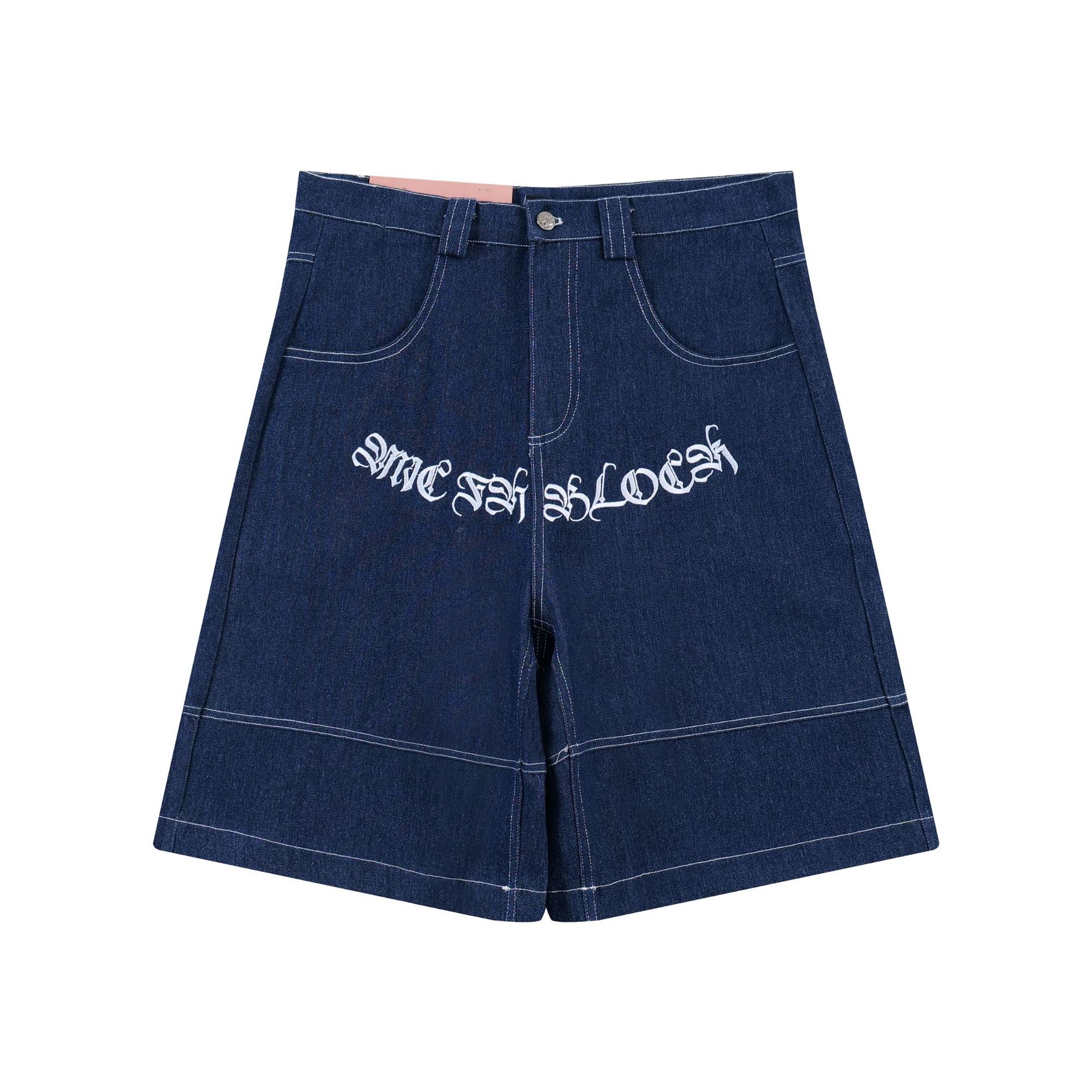 Oversized Jorts Summer Jeans Shorts Men's Wide Leg Baggy Y2K Denim Shorts