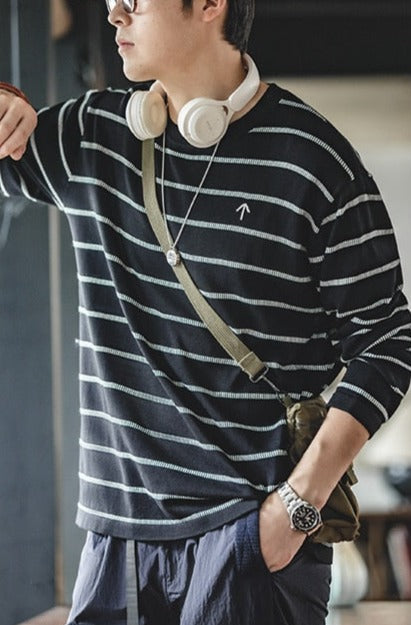 Maxct Lightweight Stripe Knitted Sweater