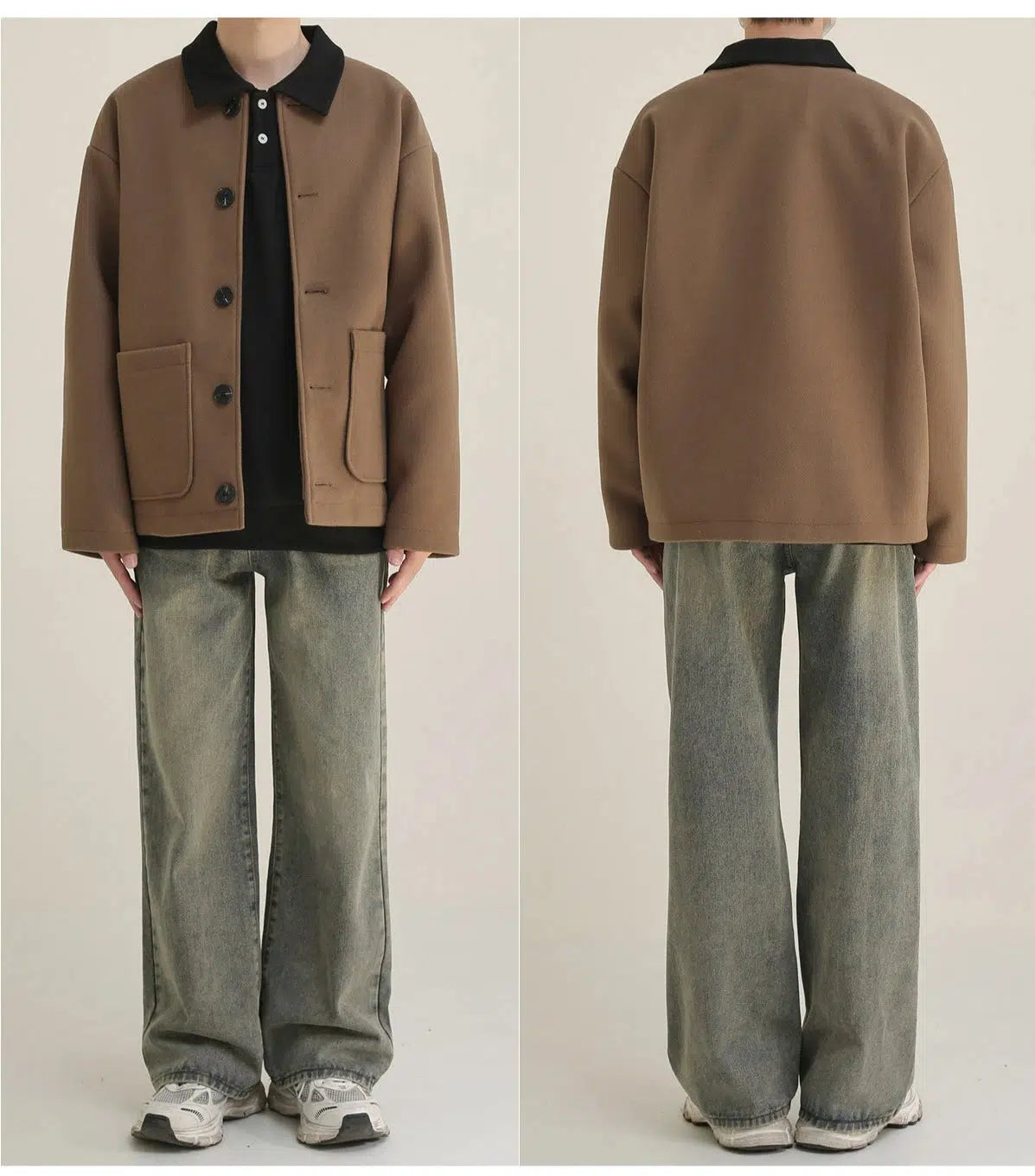 Maxct Round Neck Woolen Jacket
