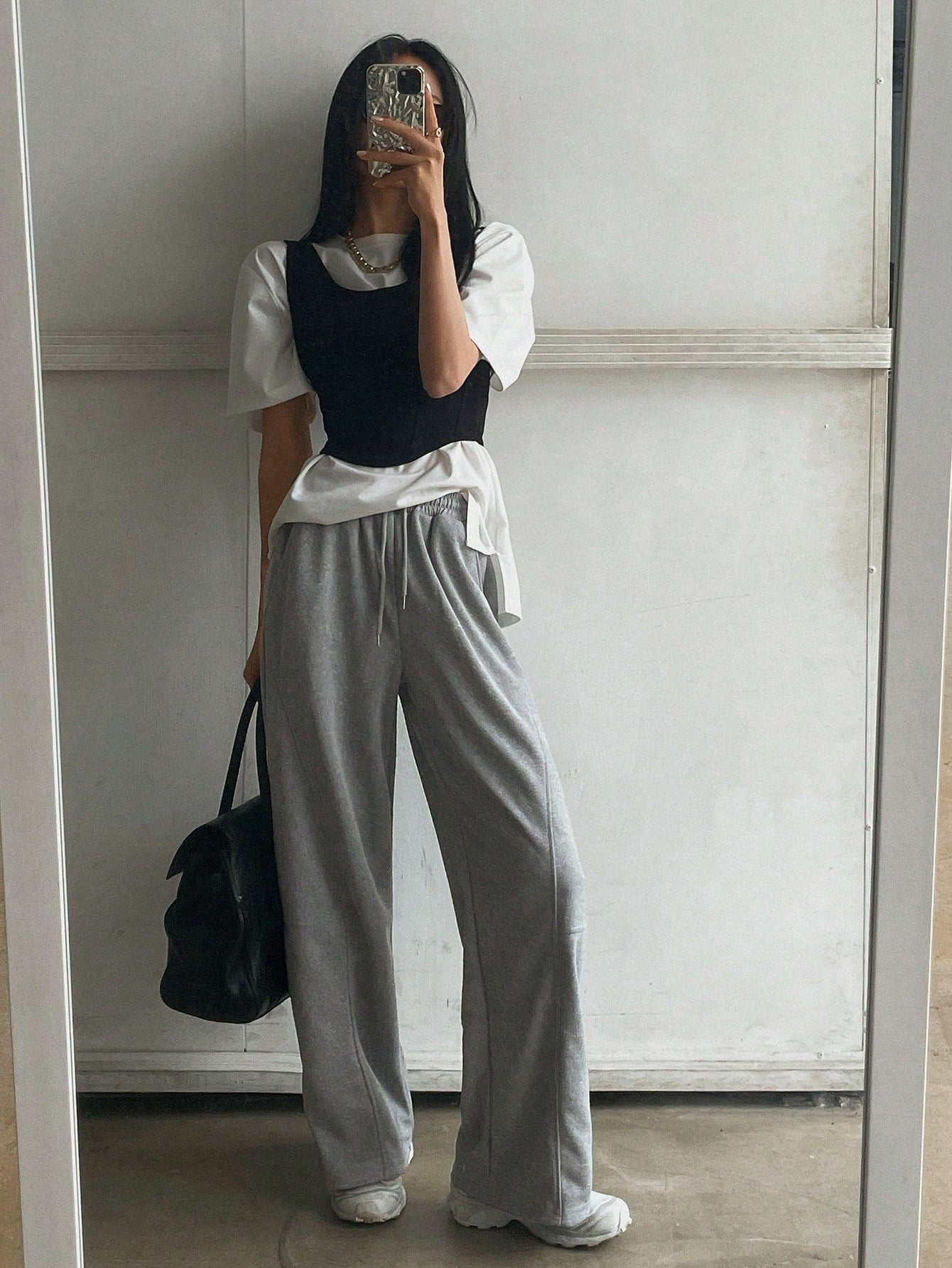 Maxct Women's Fashionable Loose Casual Sports Pants With Elastic Waist