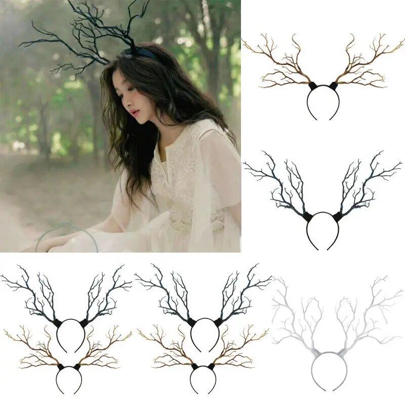 Maxct Fairy Long Antlers Tree Branches Horns Hat Hair Headband Cosplay Party Fancy Dress Xmas Best Gift