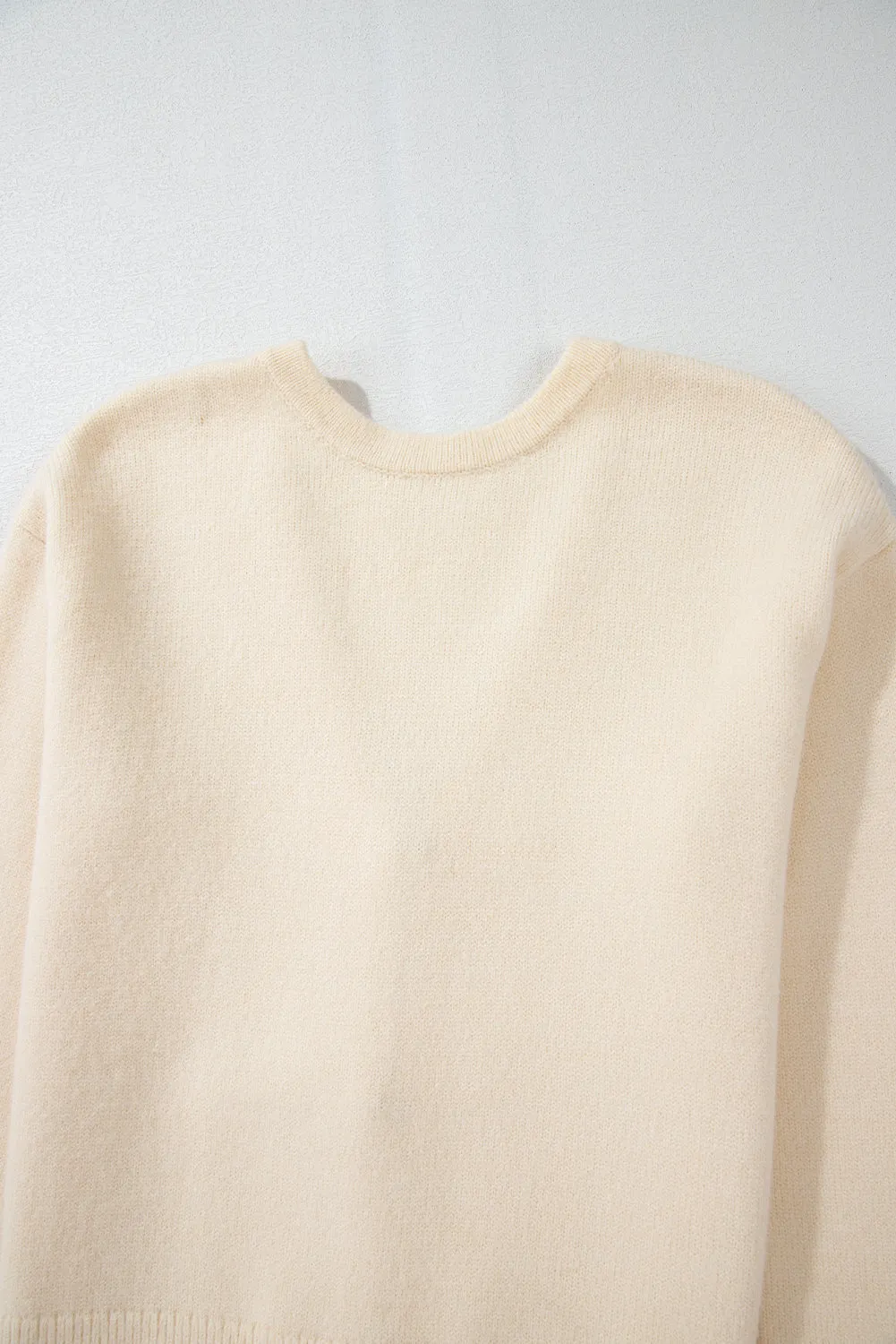 Maxct &Bowknot Front V Neck Long Sleeve Cardigan