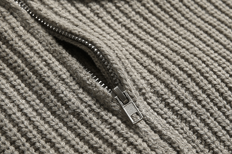 Maxct 6151 Knitted Half Zip-Up Collar Sweater
