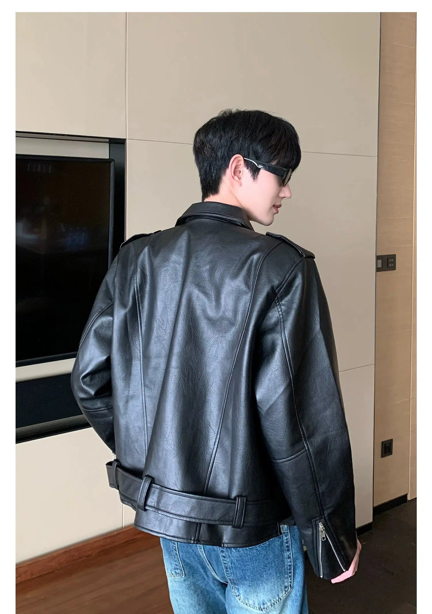 Maxct Short Motorcycle Leather Jacket