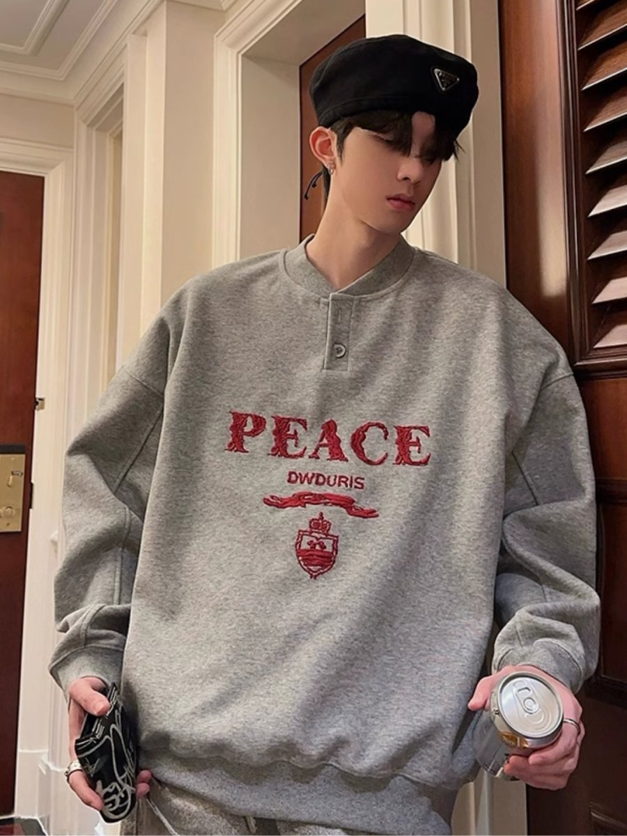 Maxct [Jh Homme] Logo Long-Sleeved Round Neck Sweater Na1557