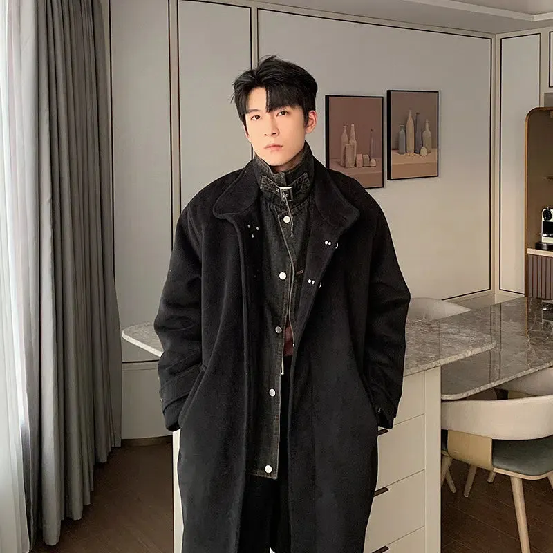 Maxct Two-piece Denim Woolen Coat