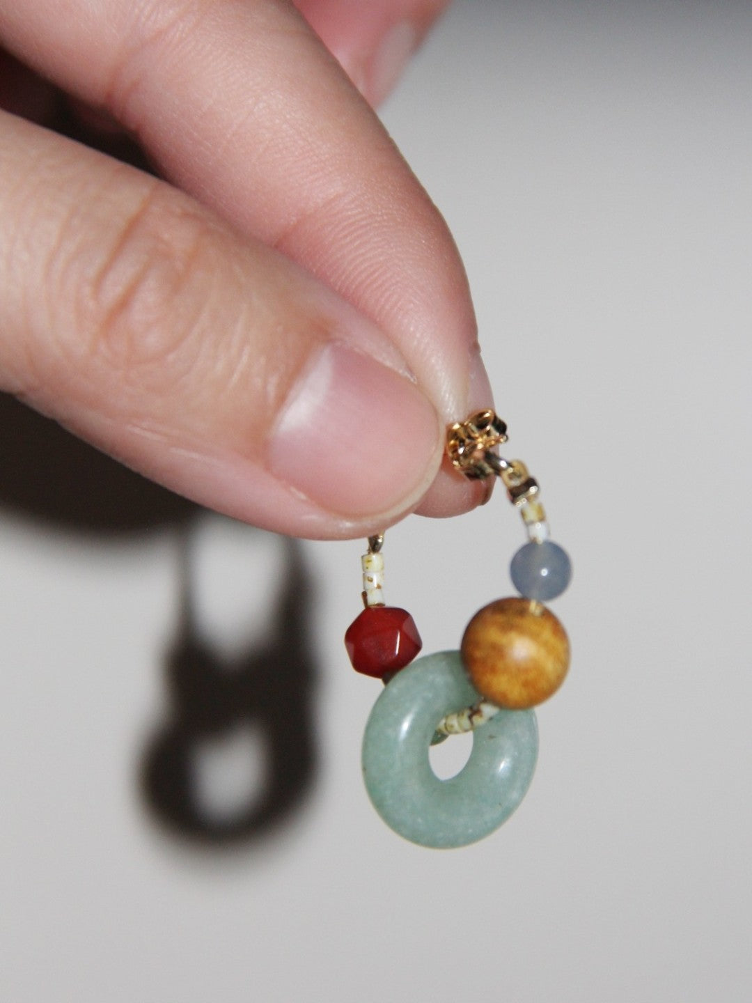 「Chinoiserie」Natural Jade Hoop Earrings