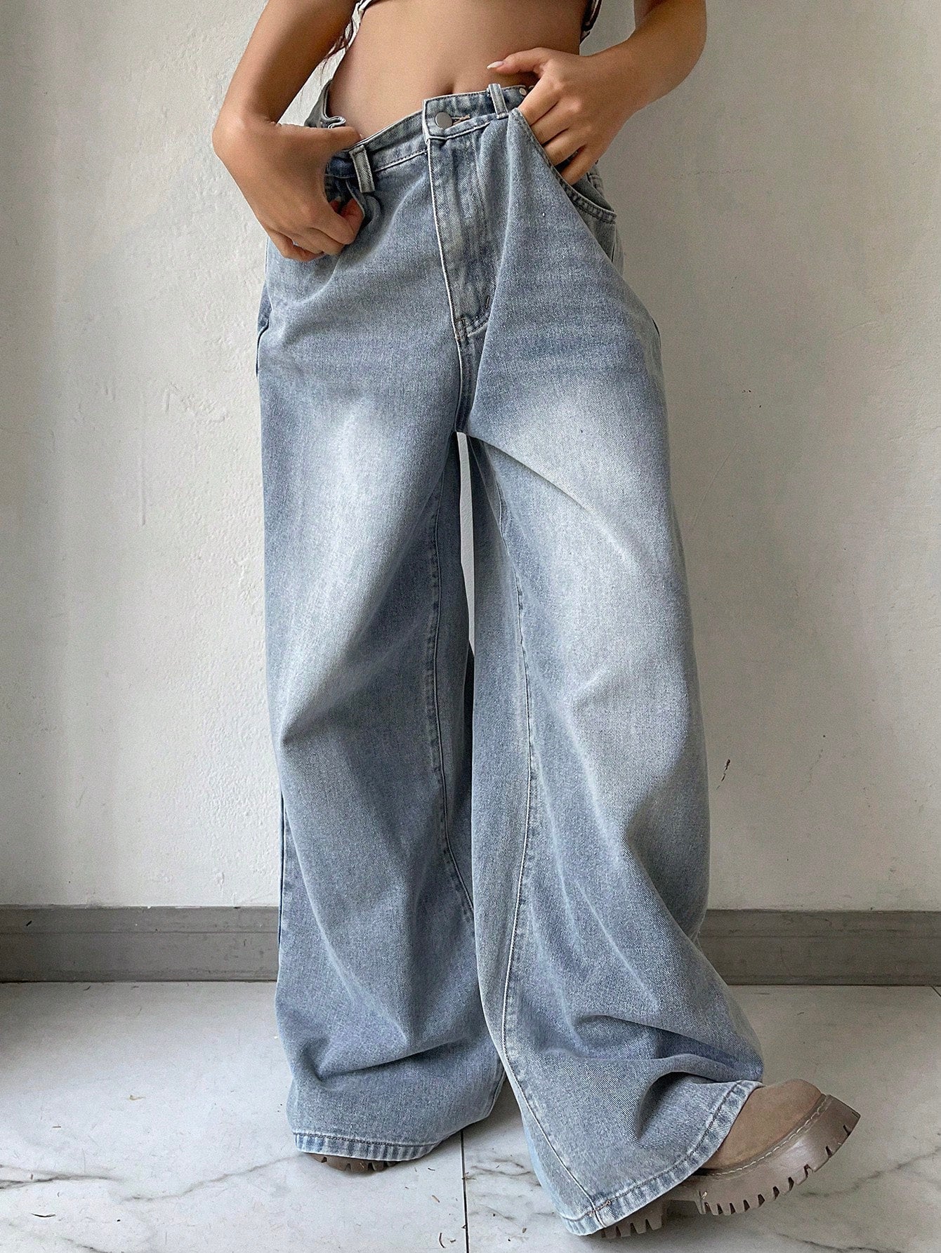 Maxct Ladies' Plain & Simple Daily Wear Denim Long Pants