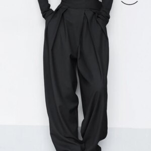 Maxct Hook-and-Loop Fastener Wide Leg Velcro Pants