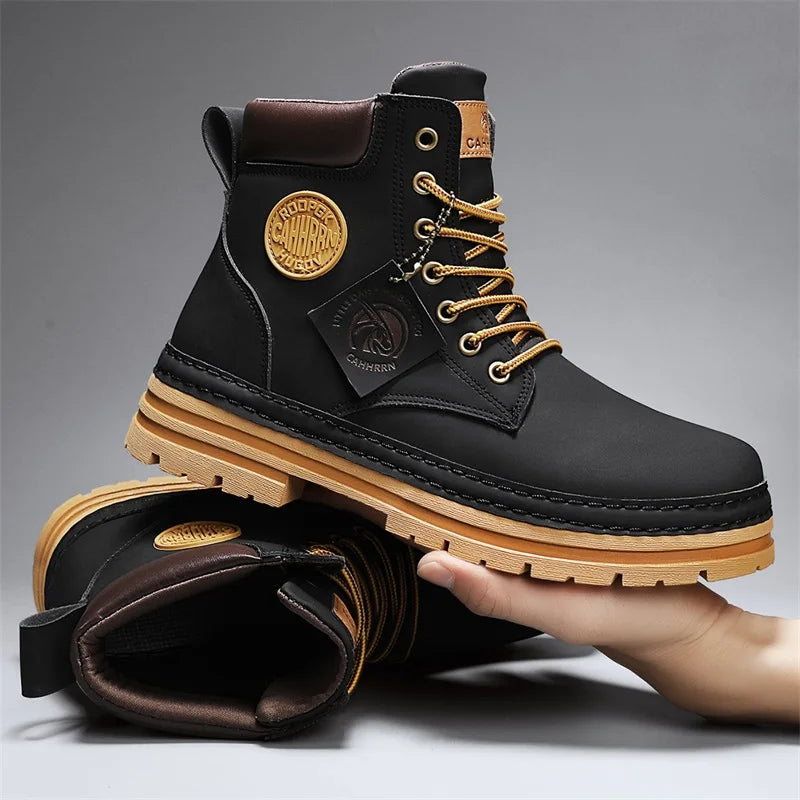 Winter Ready Ankle Martin Boots - Leather Work Shoes Maxct