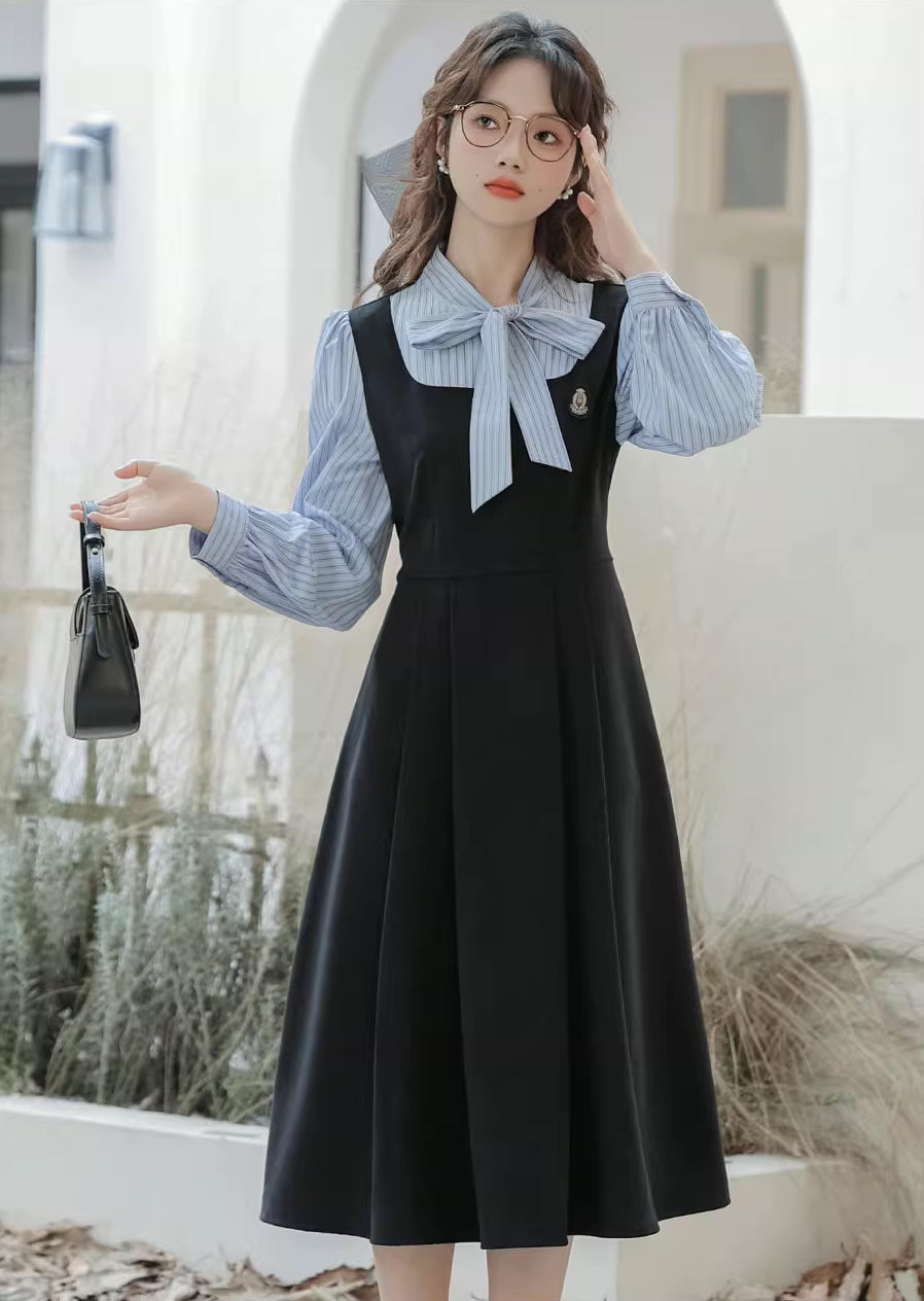 Stripe Academia Twofer Midi Dress Maxct