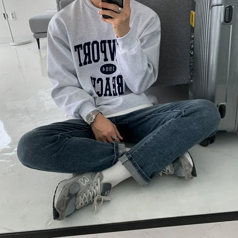 Maxct No. 4006 Round Neck Embroidered Letter Sweater