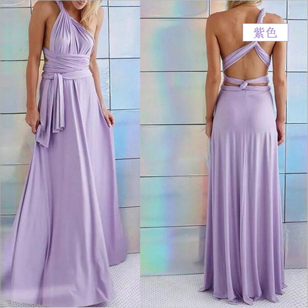 Maxct men costume ideas Multi-Wear Multi-Rope Cross Backless Sexy Bandage Dress Long Dress