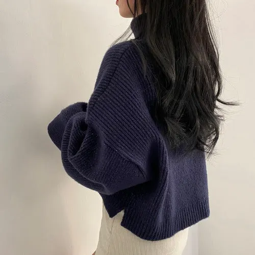 Maxct Dark Academia Oversized Crochet Knit Sweater