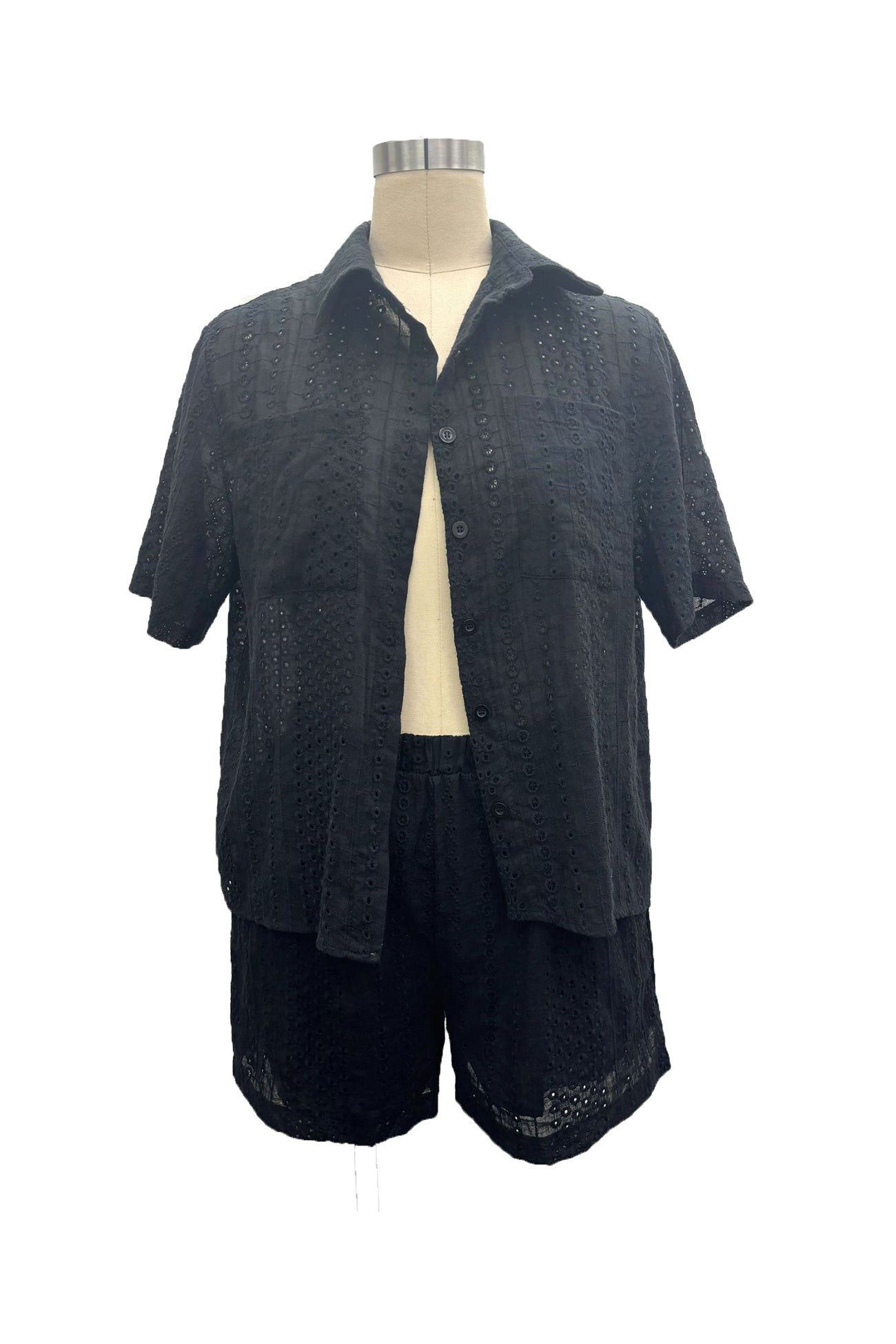 Maxct Jacquard Hollow Out Shirt Suits