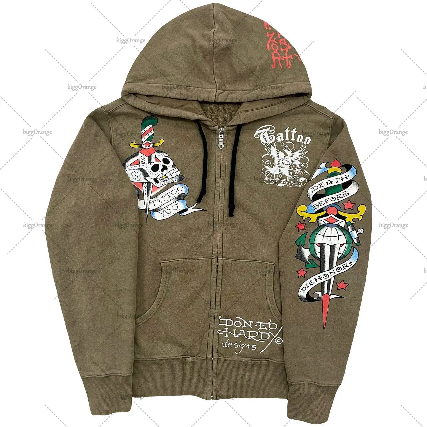 Maxct Y2K Hoodies Joker Casual Versatile Harajuku Style Zipper Sweatshirt Men Gothic Rock Skull Bones Oversized Hoodie Men Streetwear 1017