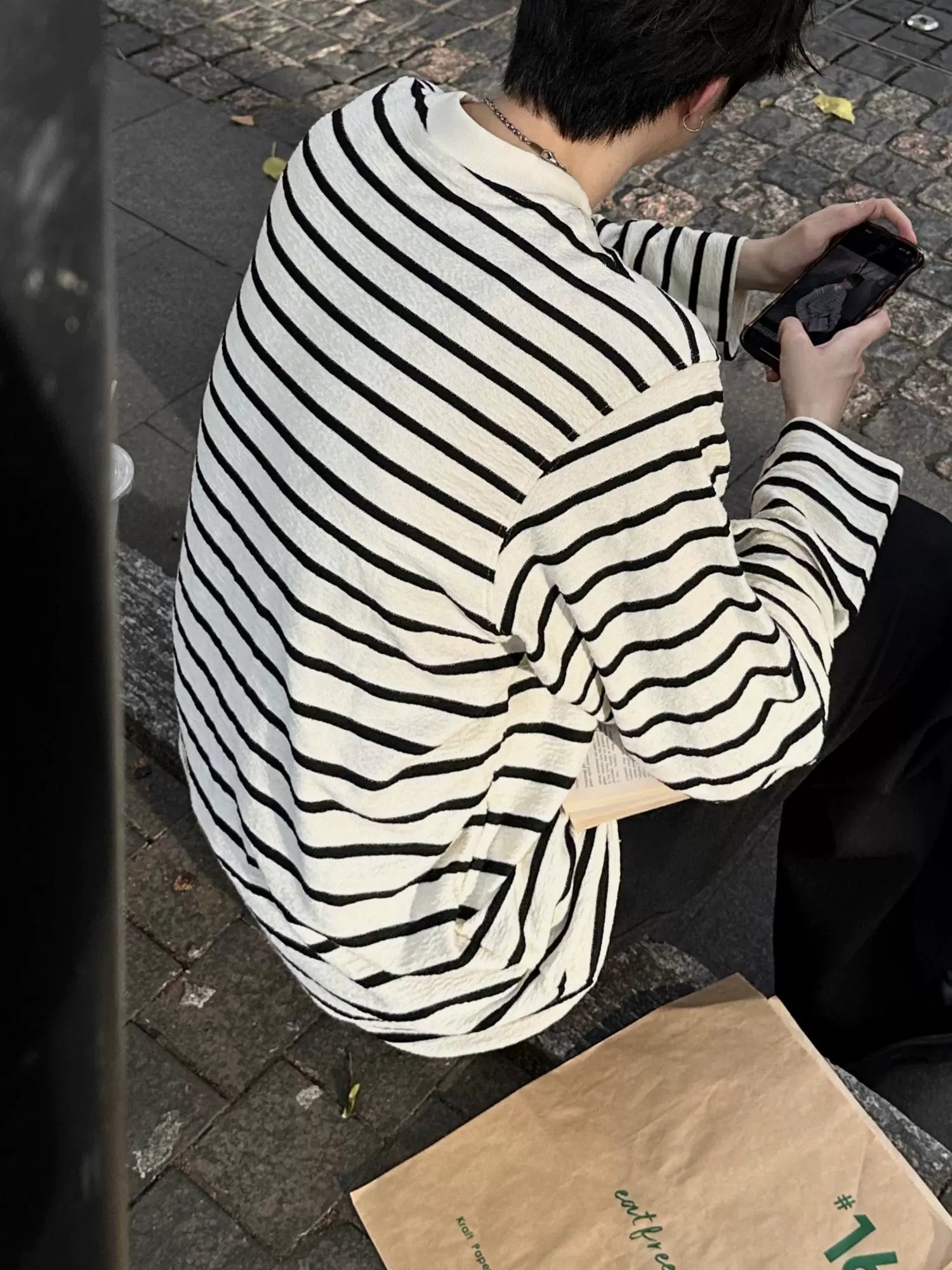 JM Long Sleeve Striped Shirt Maxct