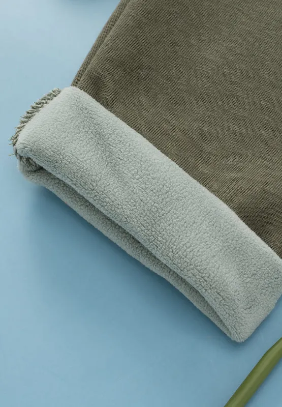 Maxct &Exposed Seam Half Snap Long Sleeve Sweatshirt