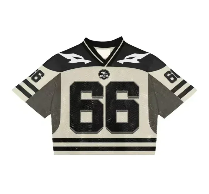 Maxct American Harajuku Trendy Y2K English Printed Baseball Sports Short-sleeved Men's Loose Casual Street T-shirt Football Jersey