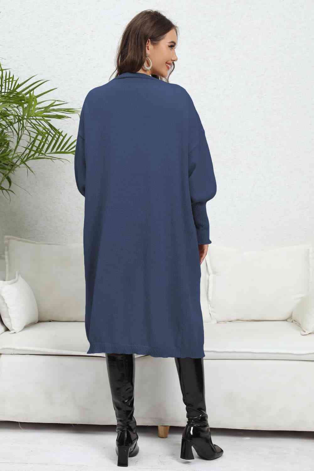 Maxct &Open Front Dropped Shoulder Cardigan