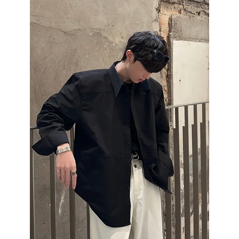 JM Plain Padded Shoulders Shirt Maxct