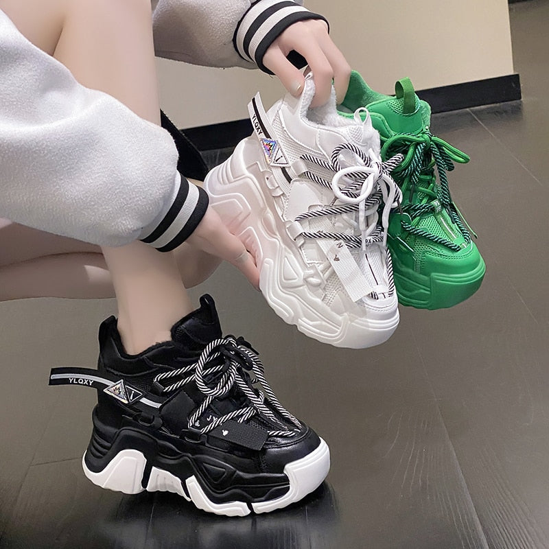 High Platform Ankle Chunky Sneakers Women Maxct