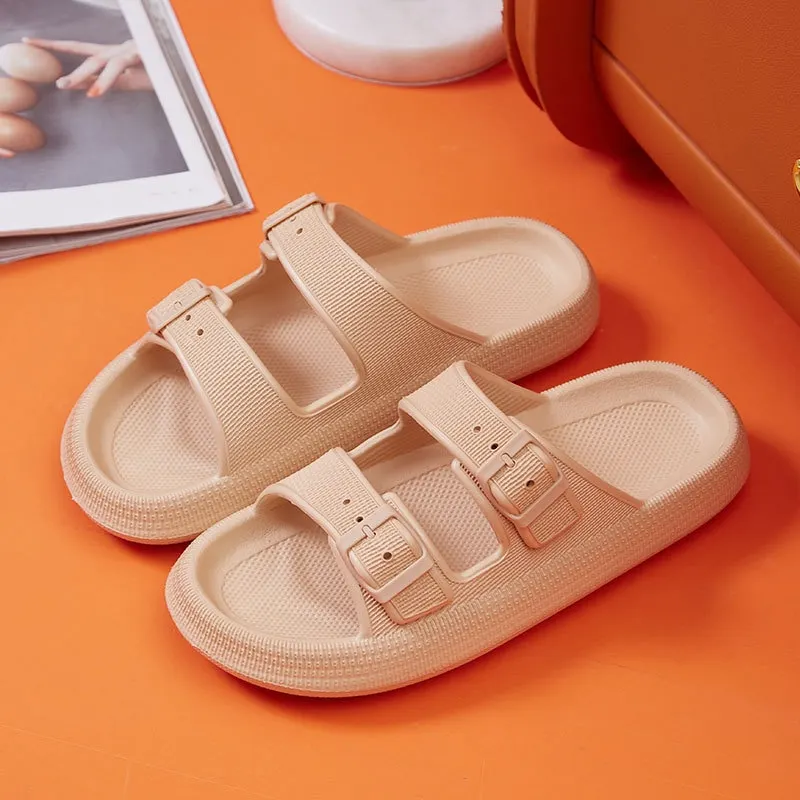 Women's Two Straps Platform Slides - true deals club