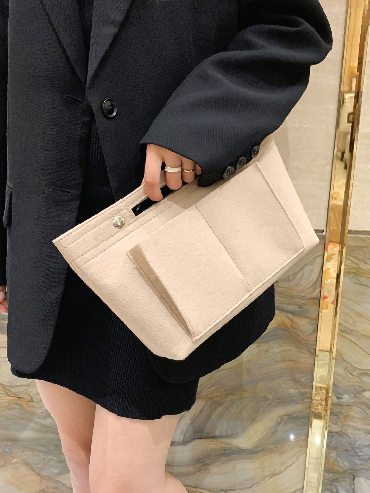 Maxct - Snap Button Bag Insert  - Women Tote Bags