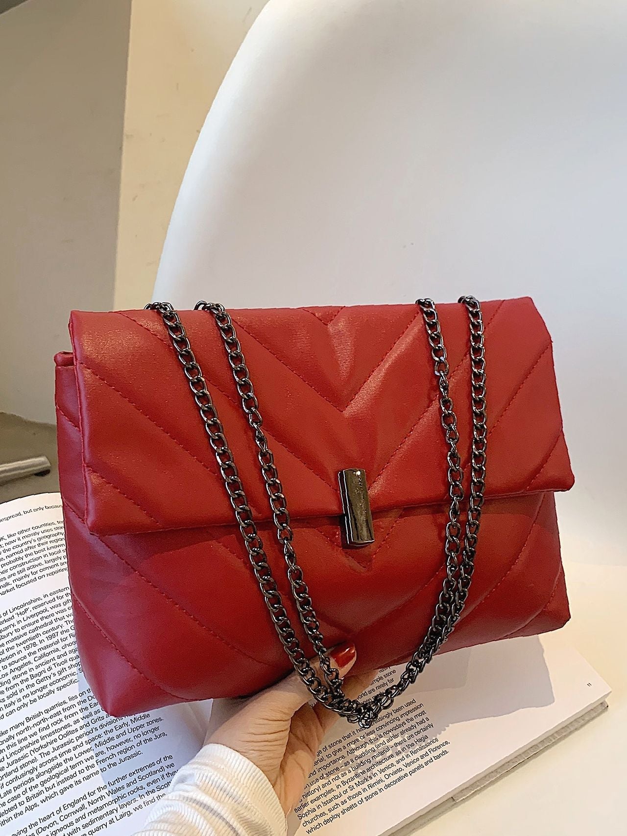 Maxct - Chevron Chain Tote Bag  - Women Tote Bags