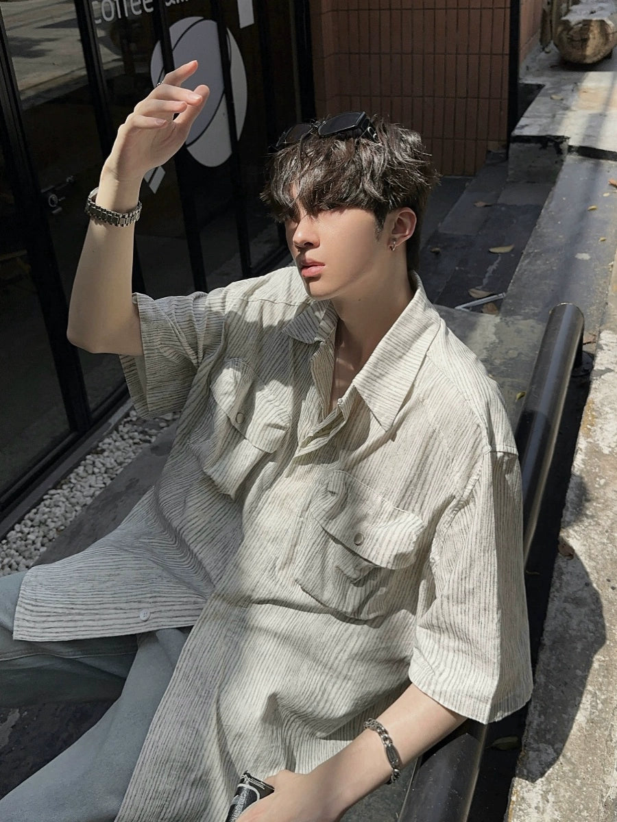 JM Vintage Striped Shirt Maxct