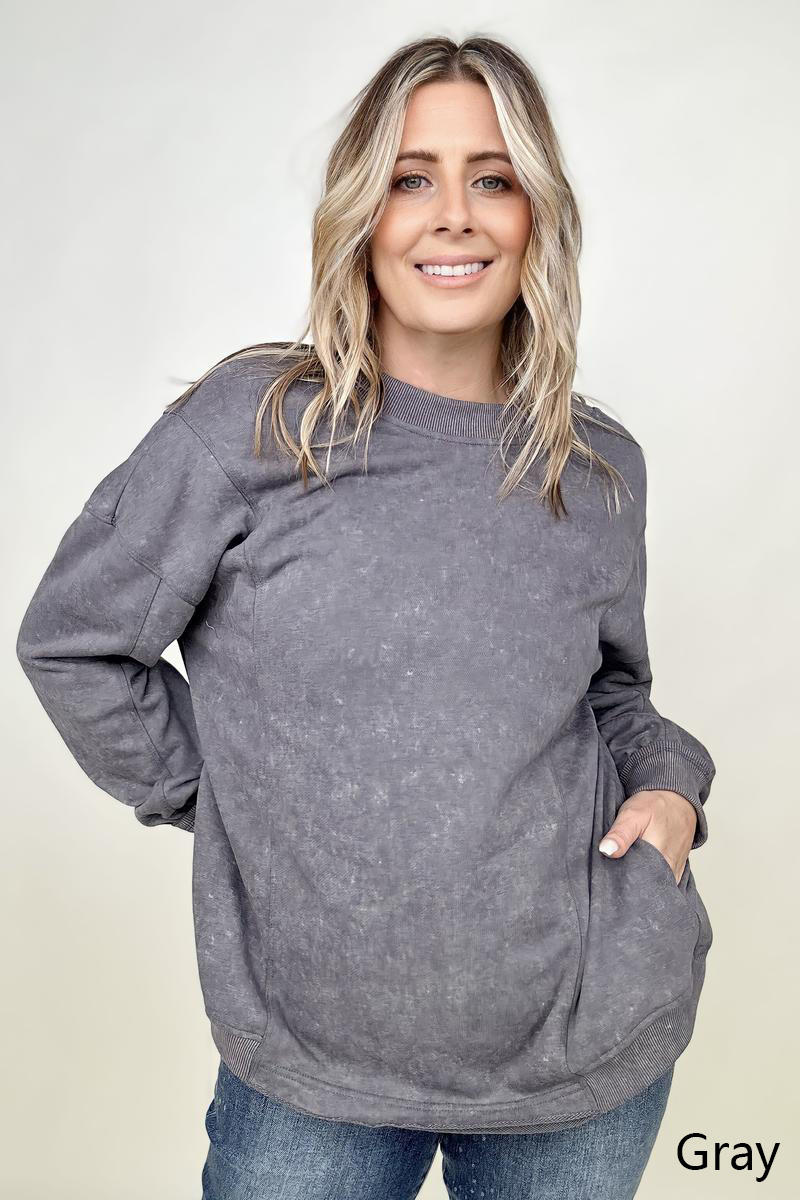 Maxct &Twist Detail Reversible Oversized Sweatshirt With Pockets