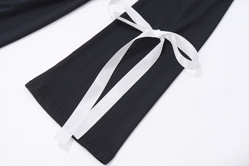 Strapless Sexy Black Dress Women Autumn Off Shoulder Long Sleeves Lace Knitting Bandage Mini Dresses Slim Elegant Club Partywear