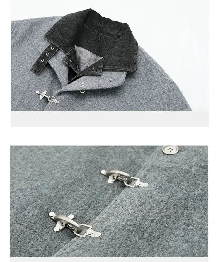Maxct Stitched Long Two-piece Wool Coat