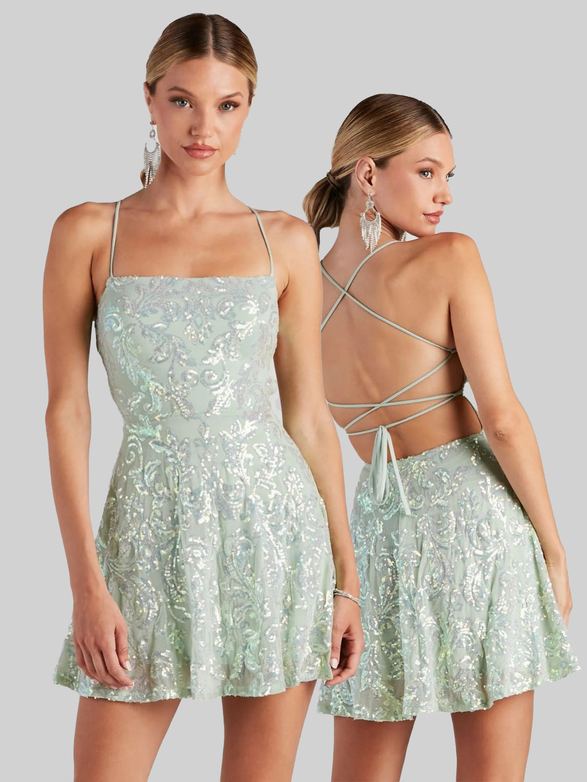 Sleeveless Sequin Party Dress Maxct