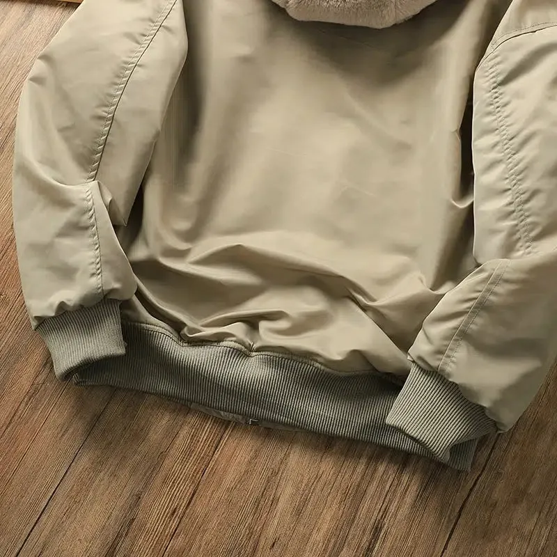 Maxct Velvet Fleece Hooded Bomber Jacket